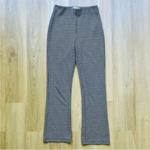 Urban Outfitters Black & White Houndstooth Stretchy Straight Leg Pants High Rise